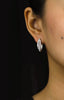 1.34 Carats Total Mixed Cut Diamond Hoop Earrings in White Gold