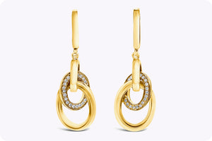 circular dangle earrings