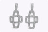 Kwiat 1.50 carats Total Brilliant Round Diamond Crossover Drop Earrings in White Gold