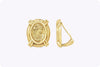 11.15 Gram Cameo Clip-On Earrings in 18k Yellow Gold