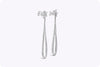2.34 Carats Total Brilliant Round Diamond Tear Drop Dangle Earrings in White Gold