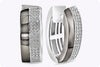 Chopard 2.26 Carats Pave Set Diamonds Wide Hoop Earrings in White Gold