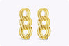 14 Karat Yellow Gold Triple Chain Dangle Earrings