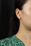 GIA Certified 1.41 Carats Total Emerald Cut Diamond Halo Stud Earrings in Platinum