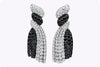 De Grisogono 64.72 Carats Black and White Diamond Dangle Earrings in White Gold