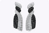 DeGrisogono 64.72 Carats Black & White Diamond Dangle Earrings in White Gold