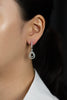 1.04 Carats Total Double Pear Shape Open-Work Halo Dangle Earrings in White Gold
