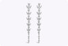 3.23 Carat Total Mixed Cut Diamonds Drop Earrings in White Gold