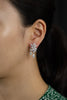 7.45 Carats Total Mixed Cut Diamond Dangle Cluster Drop Earrings in White Gold