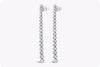 Diamonds Drop Earrings in White Gold