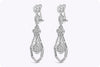 1.50 Carat Total Round Diamond Chandelier Dangle Earrings in White Gold
