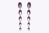 Palmiero Jewelry Design 12.84 Carats Total Pink Sapphire and Diamond Drop Earrings in White Gold