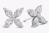 1.98 Carat Total Marquise Cut Diamond Stud Earrings in White Gold