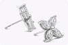 1.98 Carat Total Marquise Cut Diamond Stud Earrings in White Gold