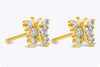 0.30 Carat Total Brilliant Round Shape Diamonds Butterfly Fashion Stud Earrings