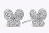 0.30 Carat Brilliant Round Shape Diamond Stud Earrings in White Gold