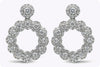 1.42 Carat Total Brilliant Round Cut Diamond Fashion Dangle Earrings in White Gold