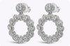 1.42 Carat Total Brilliant Round Cut Diamond Fashion Dangle Earrings in White Gold