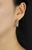 2.06 Carats Total Brilliant Round Shape Diamond Hoop Earrings in Yellow Gold