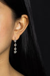 2.00 Carats Total Mixed Cut Diamond Fashion Drop Earrings in White Gold