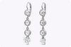 2.00 Carats Total Mixed Cut Diamond Fashion Drop Earrings in White Gold