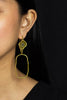 7.30 Carat Total Yellowish & Yellow Brown Sliced Diamond Dangle Earrings in Yellow Gold