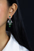 8.56 Carats Total Mixed Cut Diamond & Emerald Chandelier Earrings in White Gold