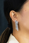 9.55 Carats Total Mixed-Cut Diamond Elegant Drop Earrings in White Gold