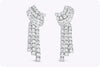 9.55 Carats Total Mixed Cut Diamond Elegant Drop Earrings in White Gold