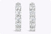 1.04 Carats Total Round Brilliant Cut Diamond Huggie Earrings in White Gold