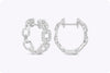 0.36 Carat Total Round Brilliant Cut Diamond Open-Work Earrings in White Gold