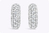 0.62 Carat Total Round Brilliant Cut Diamond Huggie Earrings in White Gold