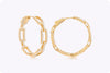 1.19 Carats Total Round Brilliant Cut Diamond Hoop Earrings in Yellow Gold