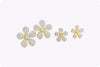 Beautiful 1.23 carat round diamond floral stud earrings