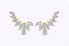 2.96 Carats Total Marquise & Pear Shape Diamond Climber Earrings in Yellow Gold