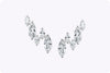 1.11 Carats Total Marquise Cut Diamond Climber Earrings in White Gold