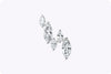 Total Marquise Cut Diamond Climber Earrings in White Gold