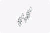 1.11 Carats Marquise Cut Diamond Climber Earrings