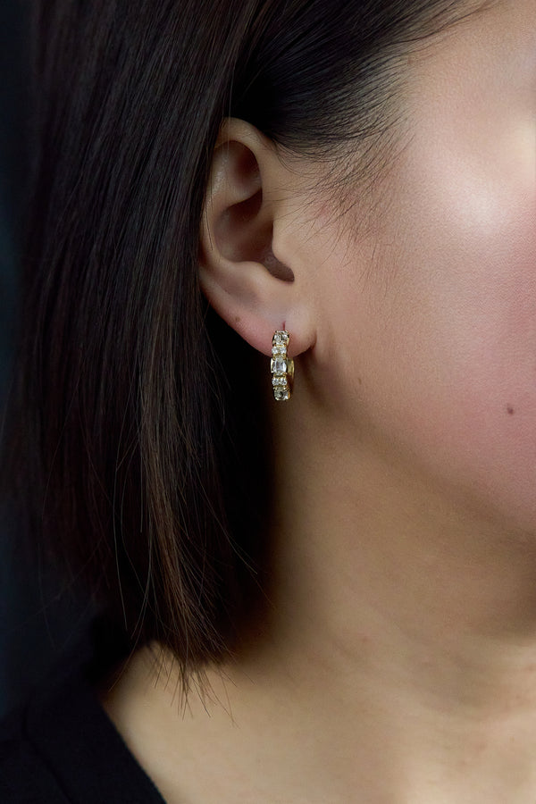 diamond hoop earrings