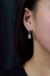 Diamond Halo Dangle Earrings