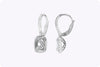 Cushion-Cut Diamond  Earrings