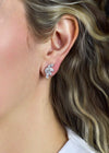 4.18 Carats Total Marquise-Cut Diamond Cluster Stud Earrings in White Gold