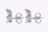 4.18 Carats Total Marquise-Cut Diamond Cluster Stud Earrings in White Gold