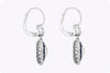 Antique 5.22 Carats Total Old European Cut Diamond & Sapphire Double Halo Dangle Earrings in White Gold & Platinum