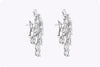 7.07 Carats Total Pear-Shaped Diamond Cascading Earrings in White Gold