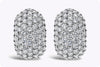 6.40 Carats Total Brilliant Round Diamond Micro-Pave Dome Huggie Hoop Earrings in Yellow Gold