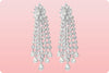 27.01 Carat Mixed Cut Brilliant Diamond Fringe Style Chandelier Earrings in White Gold