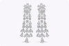 12.45 Carats Total Mixed Cut Diamond Chandelier Earrings in White Gold