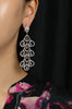 11.38 Carats Total Pear Shape Sapphire and Diamonds Chandelier Earrings in White Gold
