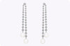 Ivanka Trump 12.30 Carats Round Diamond and South Sea Pearl Dangle Earrings in White Gold